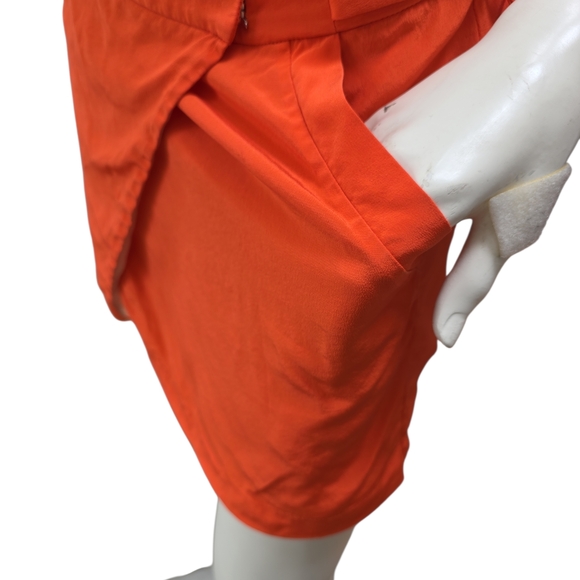 Jenni Kayne Orange Wrap Mini Skirt - Picture 3 of 6